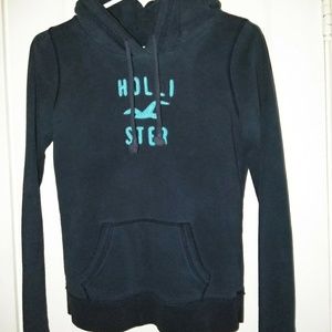 Dark blue Hollister pullover hoodie